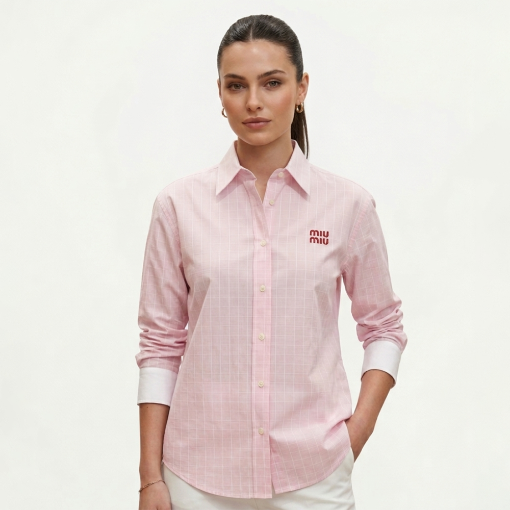 Miu Miu Pink Premium Quality Women Shirt