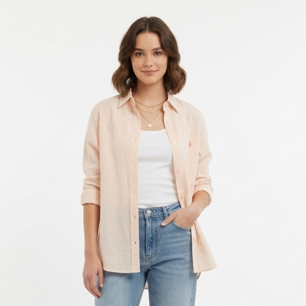 Ralph Lauren Pink Premium Quality Women Shirt