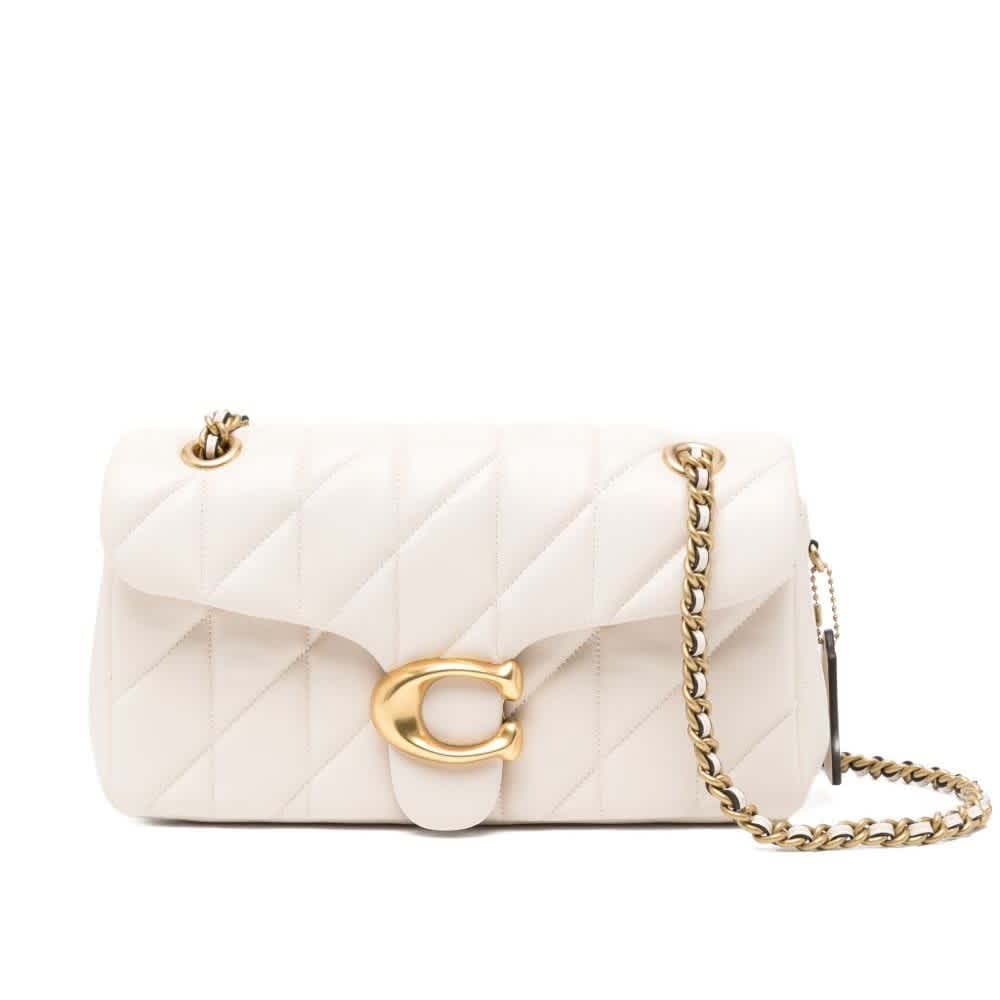 Coach Tabby 26 Quilted White Sling Bag