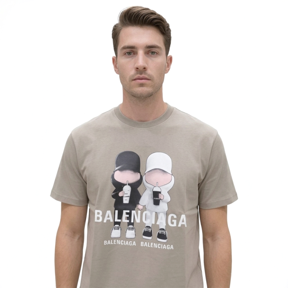 Balenciaga Beige Premium Quality T-shirt