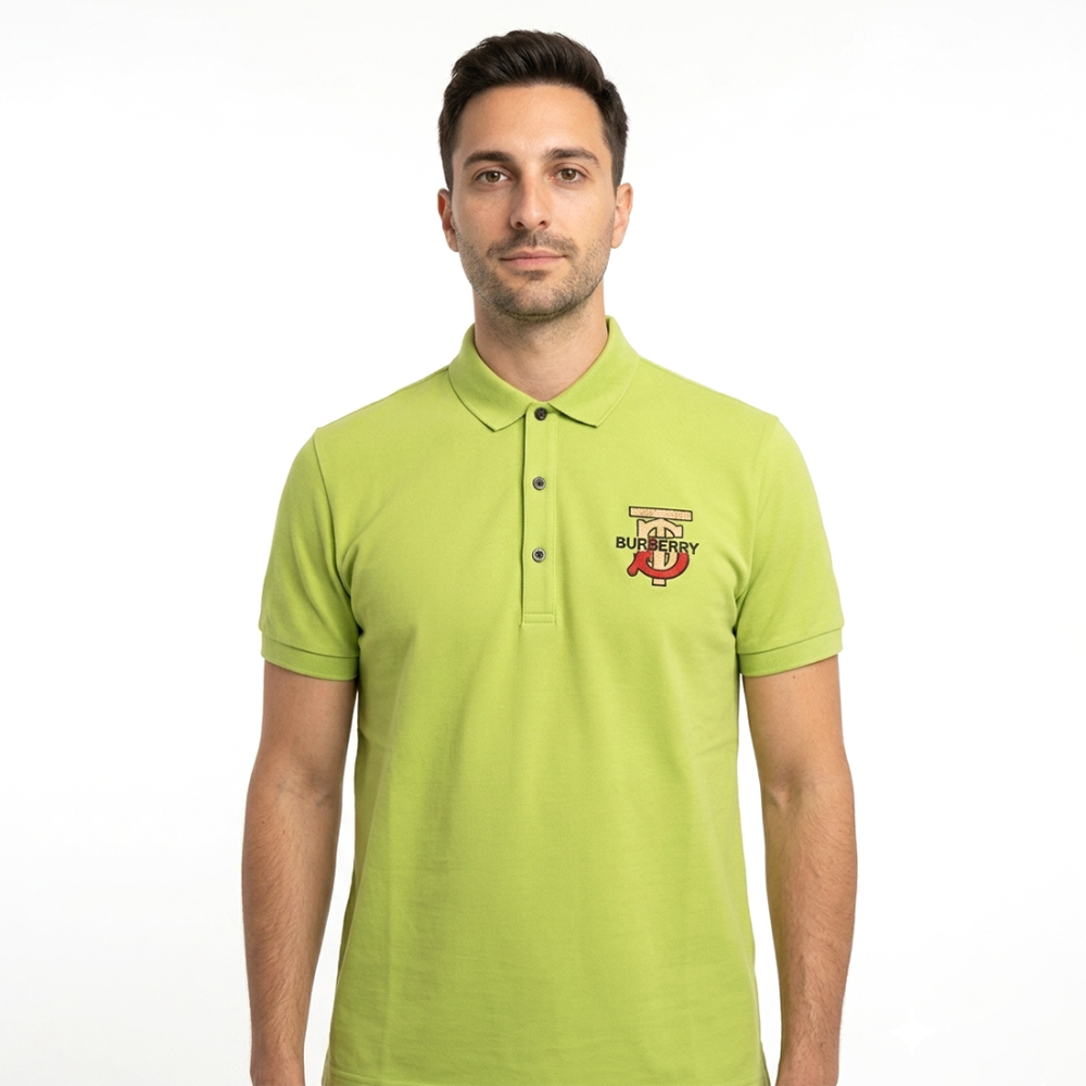 Burberry Green Premium Exclusive Polo T-shirt