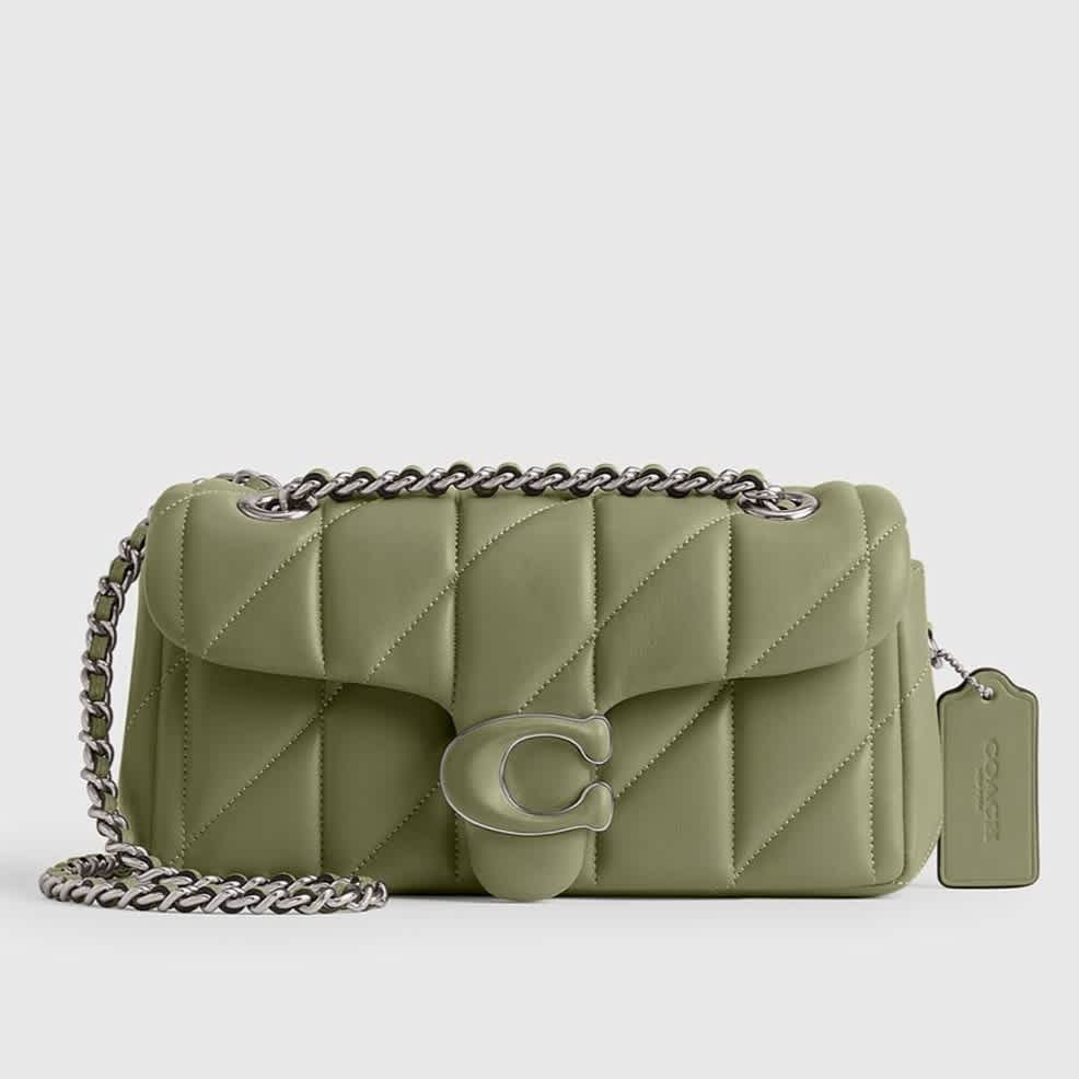 Coach Tabby 26 Quilted Green Sling Bag