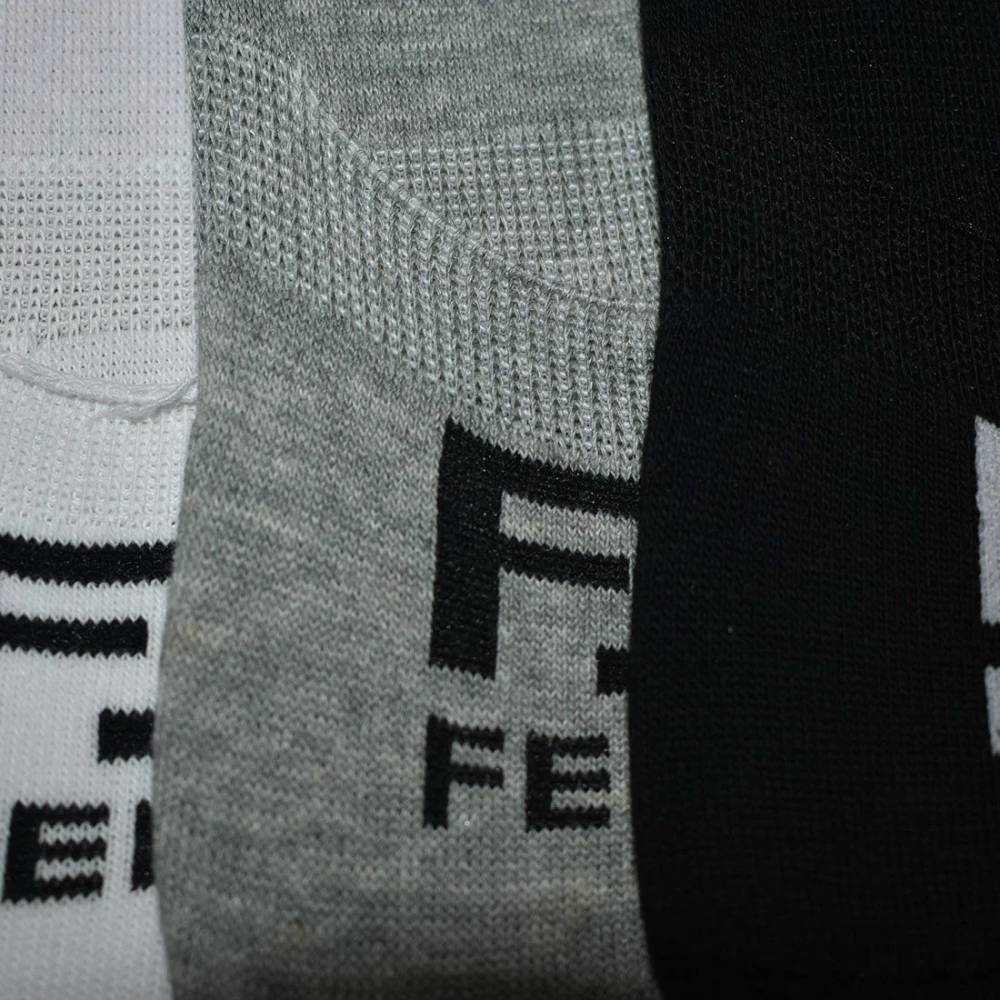 Fendi Embroidery logo No Show Premium Socks - Pack of 5-thumb-2