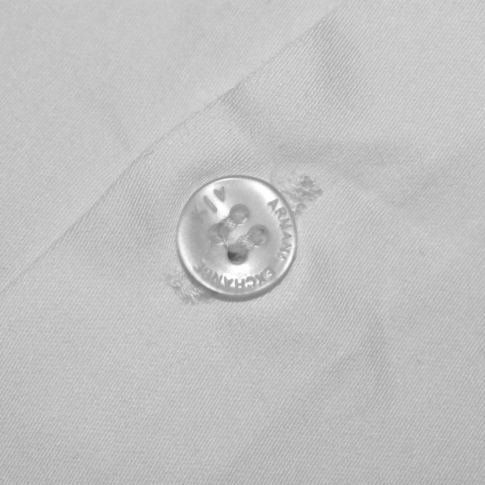 Armani Exchange White Premium Logo Print Kids Shirt-thumb-4