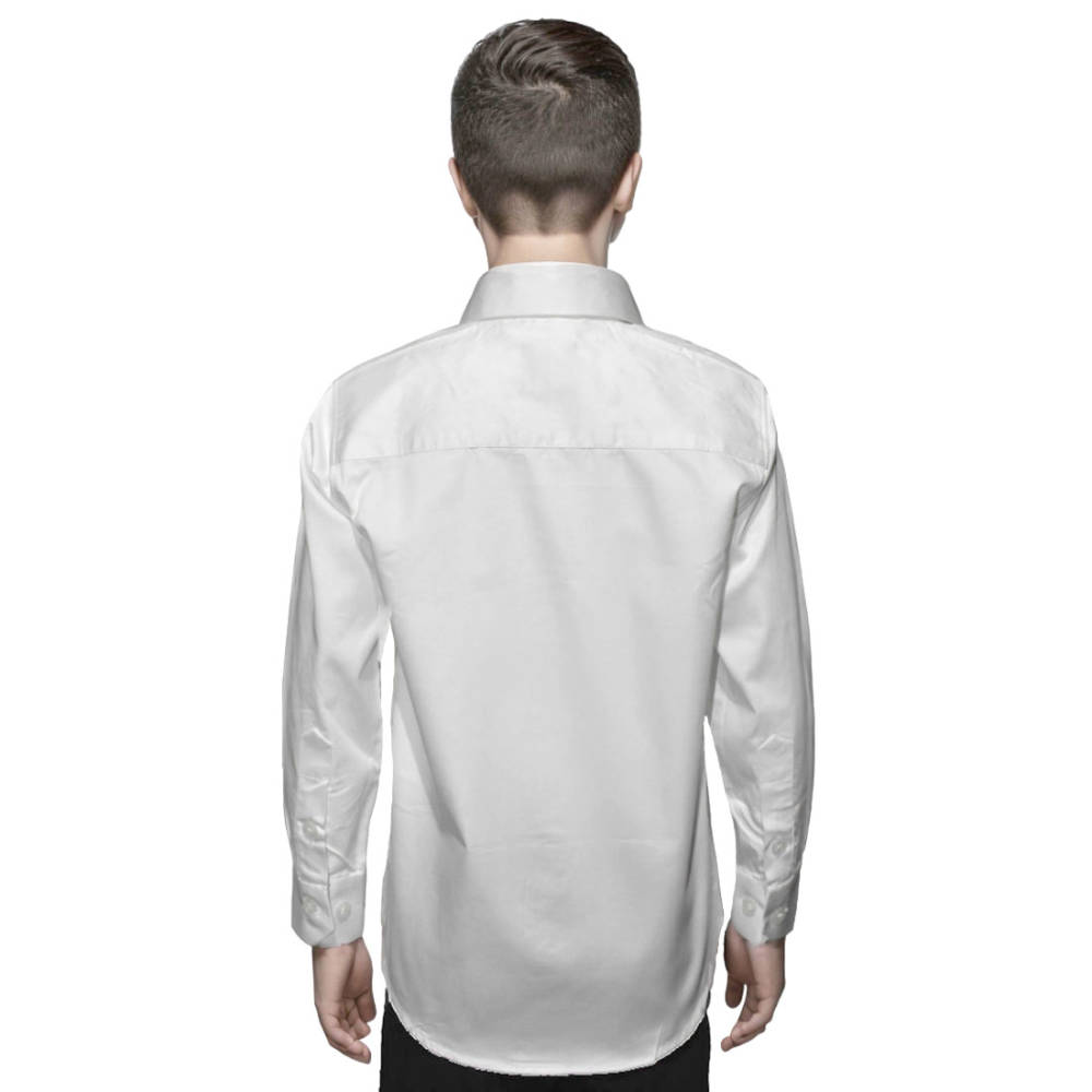 Armani Exchange White Premium Logo Print Kids Shirt-thumb-1