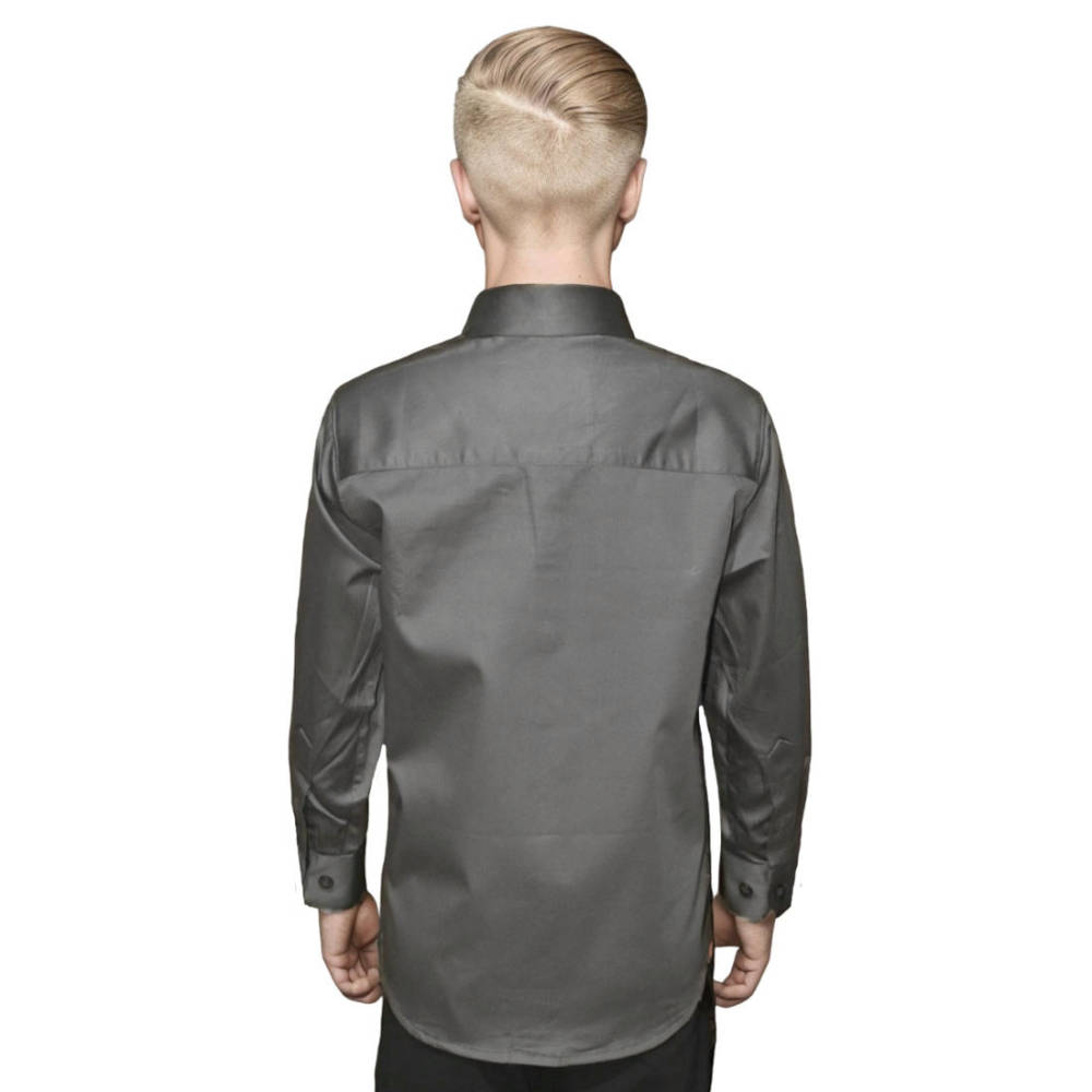 Gucci Bee Embroidered Grey Kids Shirt-1