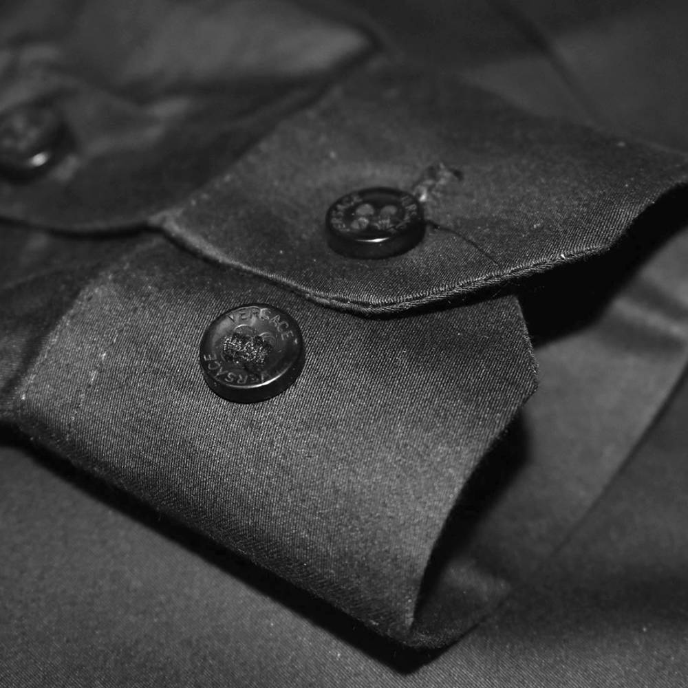 Versace Baroque-print Black Kids Shirt-thumb-5