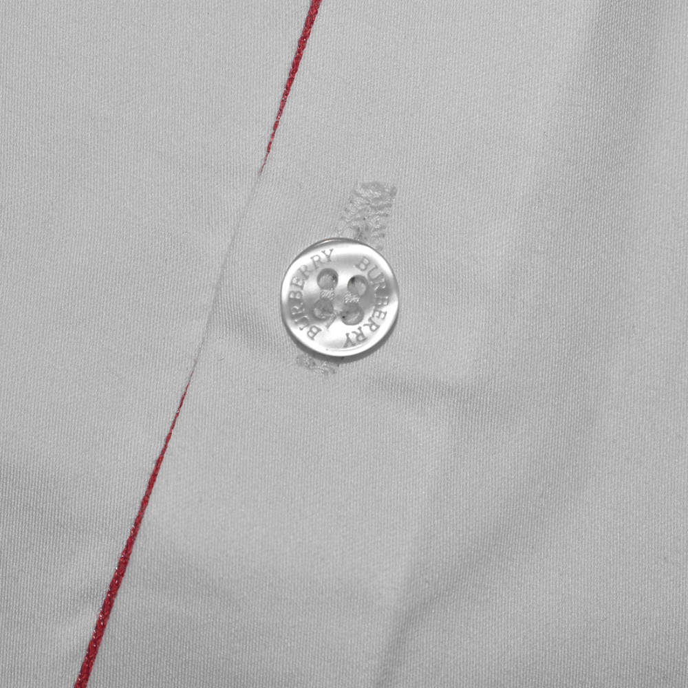 Burberry Embroidered Premium White Kids Shirt-5