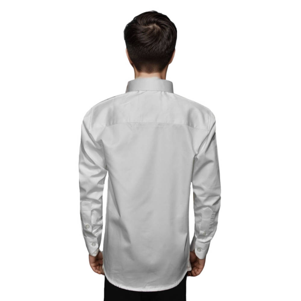 Burberry Embroidered Premium White Kids Shirt-1