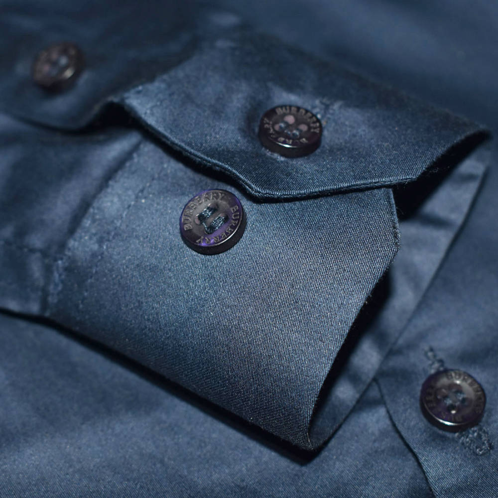 Burberry Embroidered Premium Navy Blue Kids Shirt-6