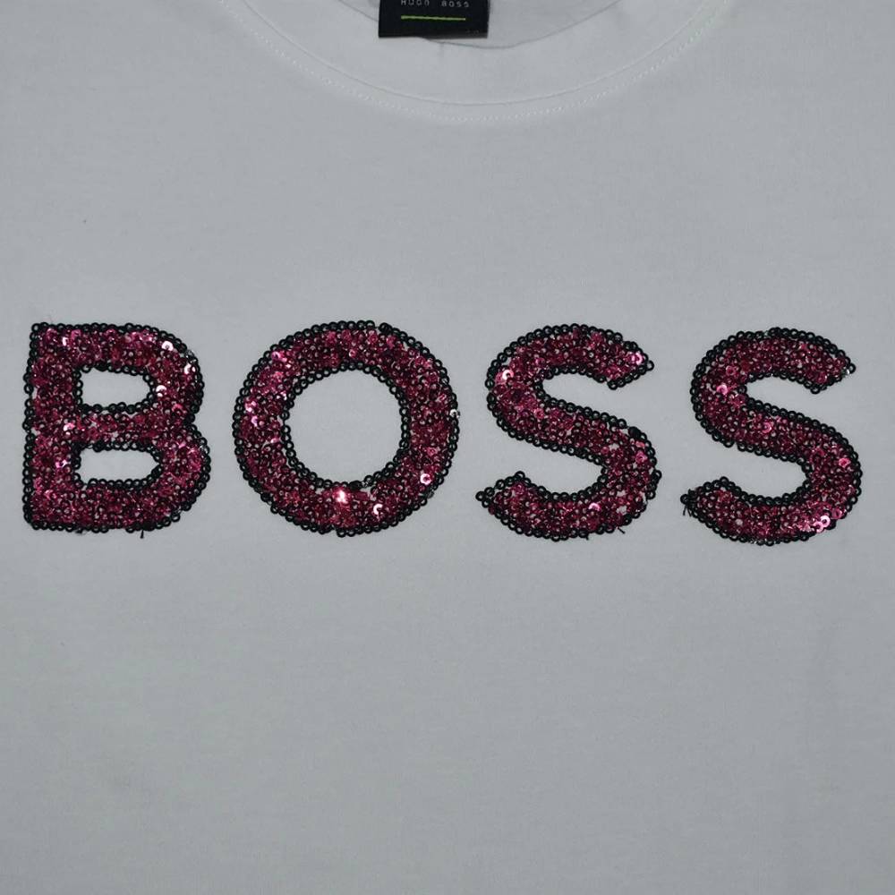 BOSS White Premium Quality Women T-shirt-3