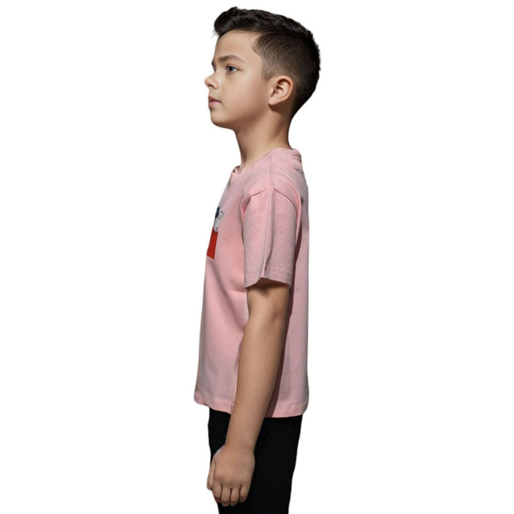 Gucci Baby Pink Premium Seal Print Kids T-shirt-2