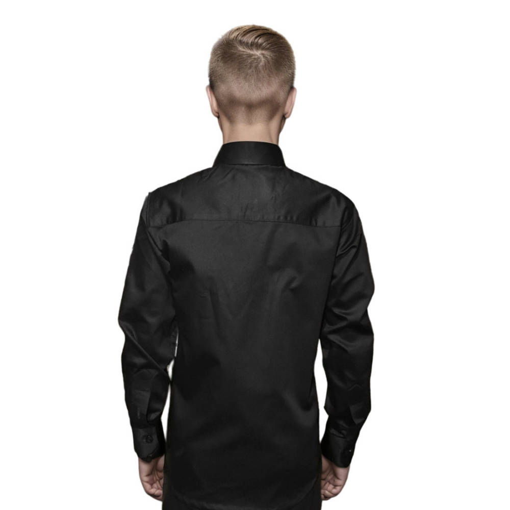 Burberry Embroidered Premium Black Kids Shirt-1