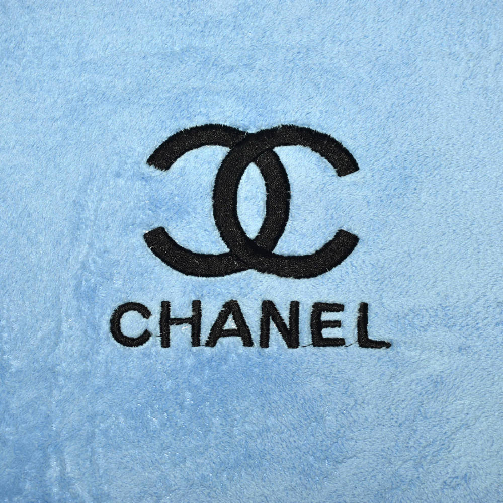 Chanel Embroidery Logo Blue Premium Towels - Set of 2-1
