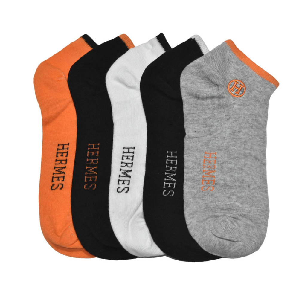Hermes Low Anklet Premium Luxury Cotton Socks-thumb-0