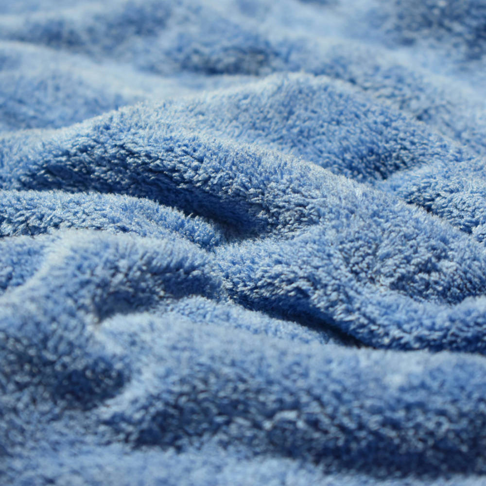 Prada Milano Embroidered Logo Blue Towel - Set of 2-thumb-3