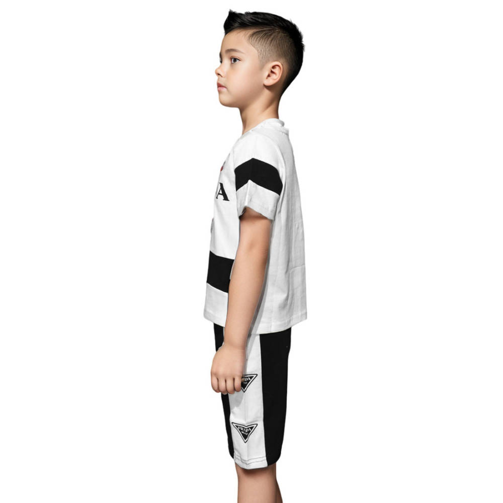 Prada White & Black Premium Kids Co-ord Set-2