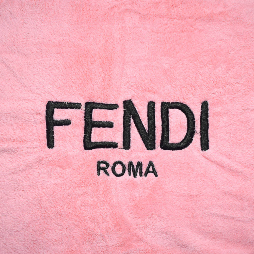 Fendi Roma Embroidered Pink Premium Towels - Set of 2-1