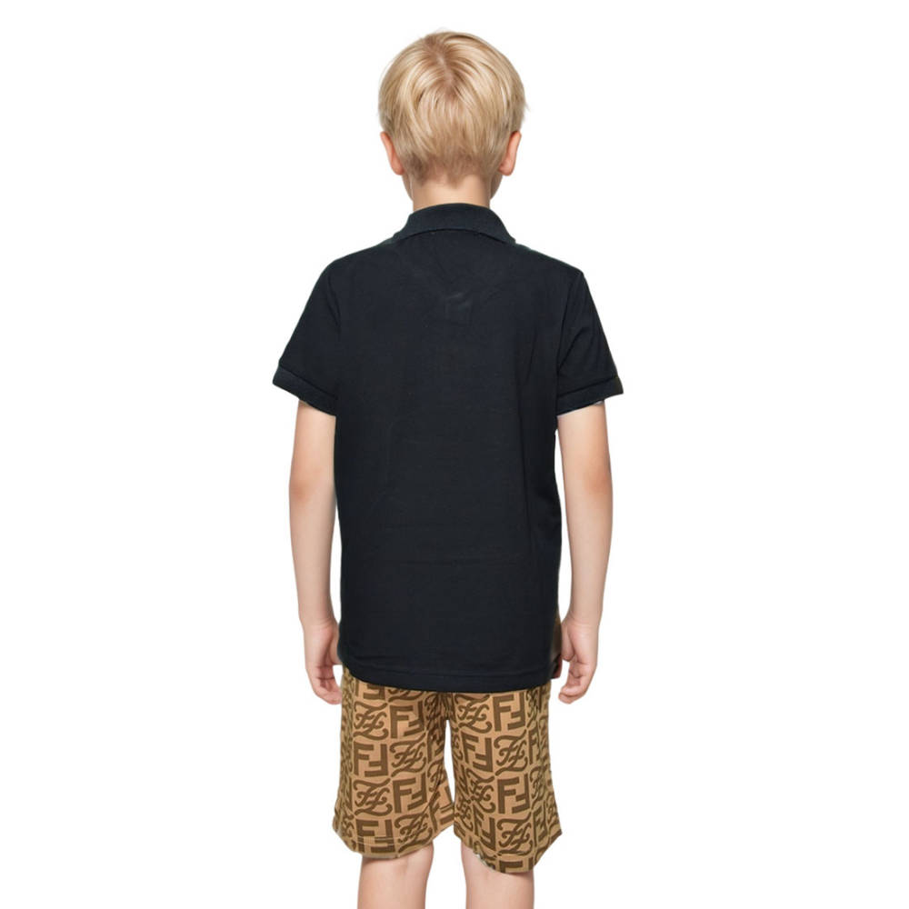 Fendi Embroidered Black Premium Kids Co-ord Set-2