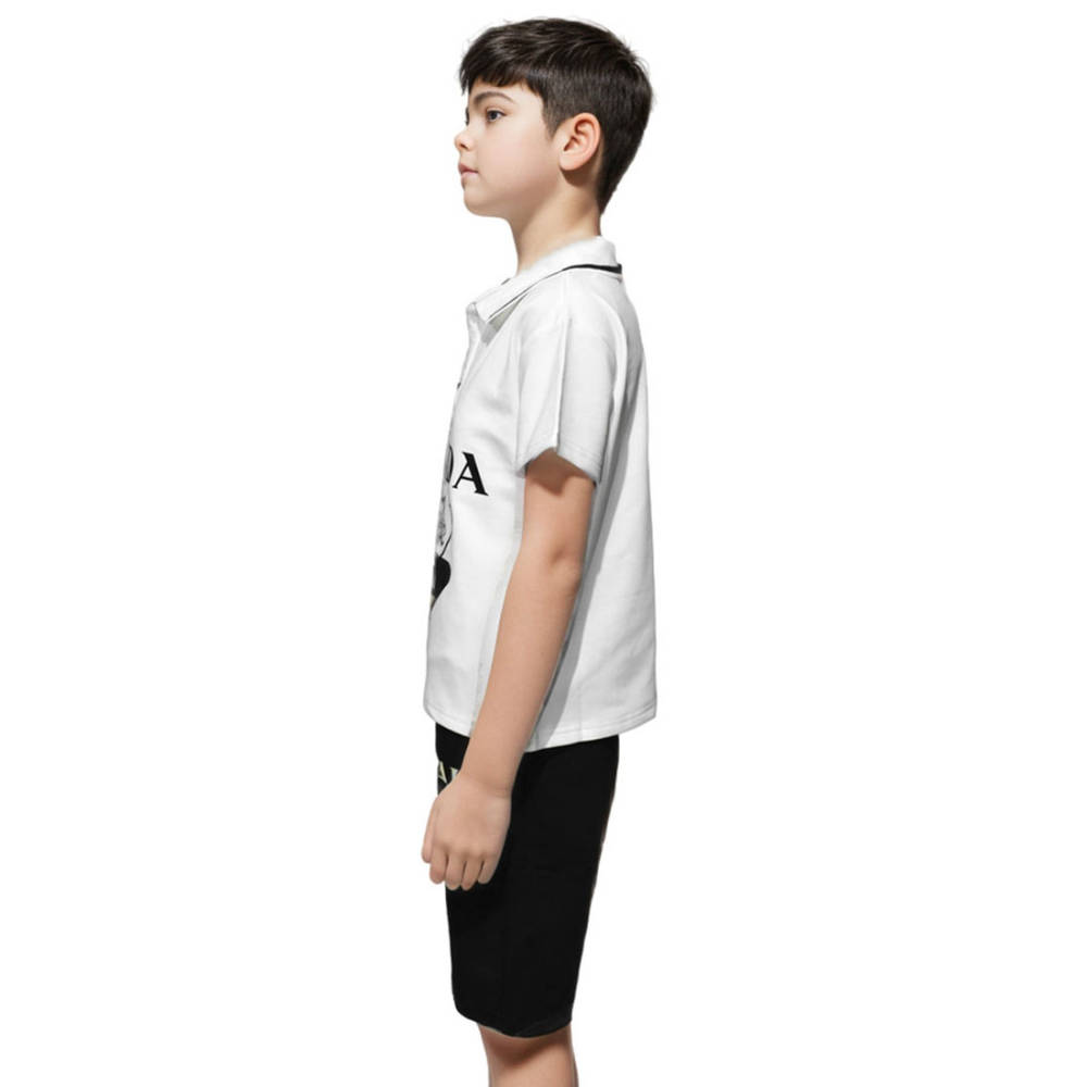 Prada logo Print White Round-neck Kids Co-ord Set-2