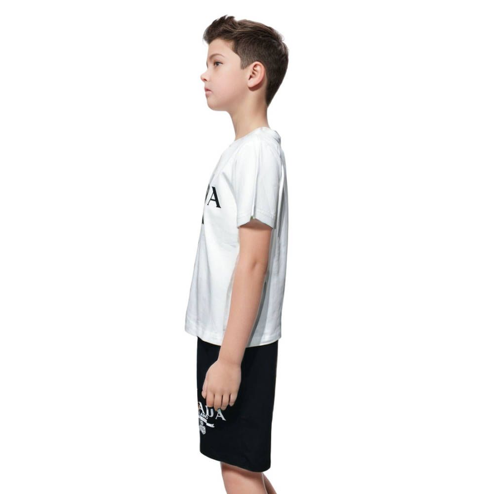 Prada logo Print White Premium Kids Co-ord Set-2