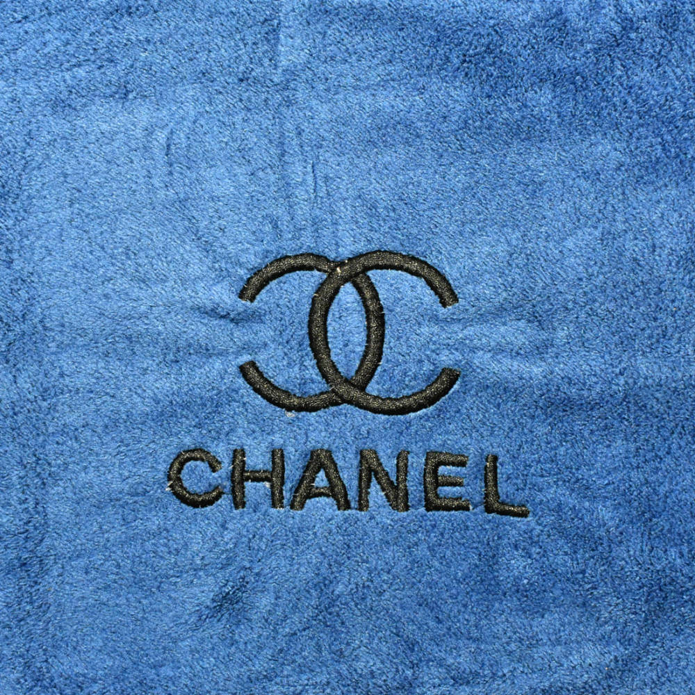 Chanel Embroidered logo Dark Blue Towels - Set of 2-1