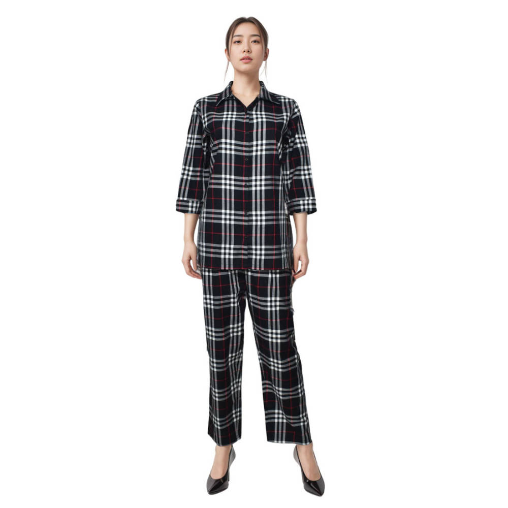 Burberry Black Check Premium Cotton Co-ord Set-1