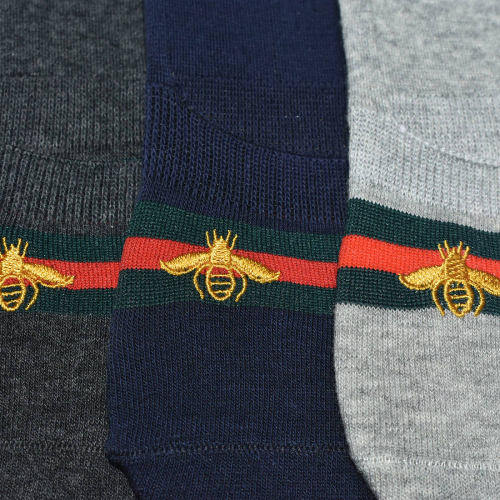 Gucci Bee Embroidered Premium No-show Socks-2