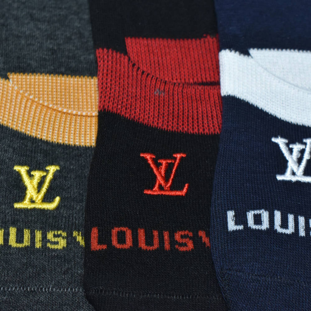 Louis Vuitton Embroidery Premium No Show Socks-thumb-2