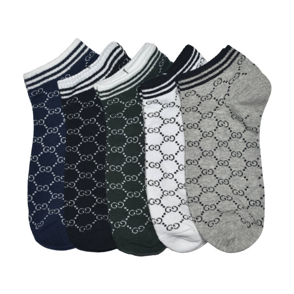Gucci Monogram Premium Luxury Low Anklet Socks-thumb-1