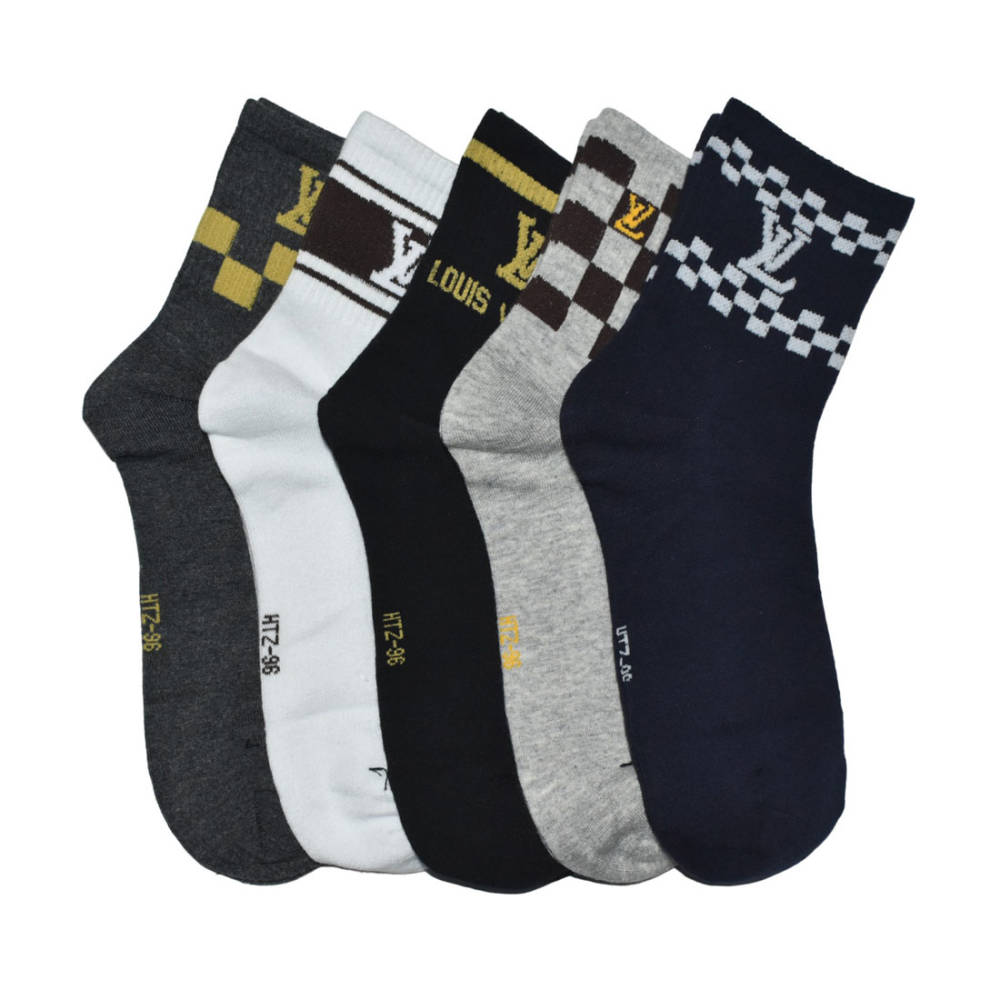 Louis Vuitton Embroidery Premium Low Cut Socks-thumb-0