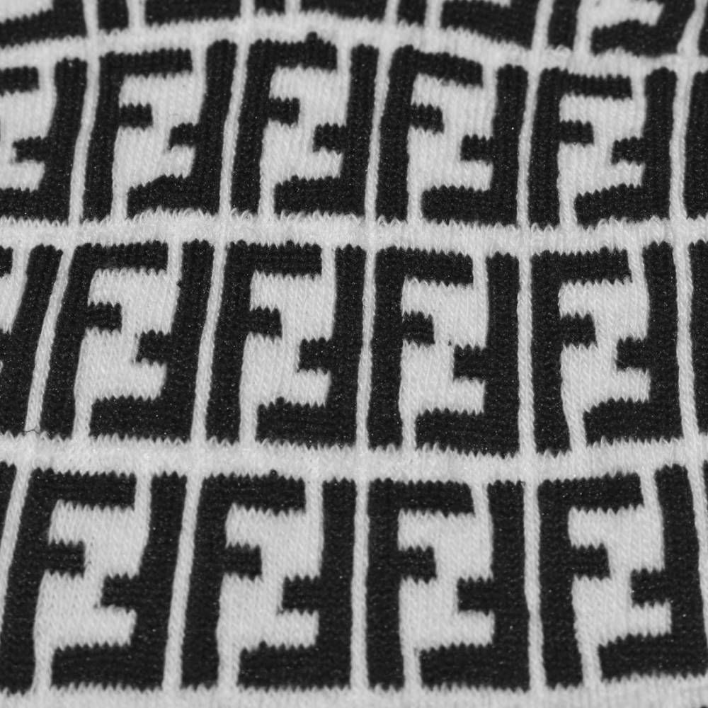 Fendi logo Print Premium Cotton Low Anklet Socks-thumb-2