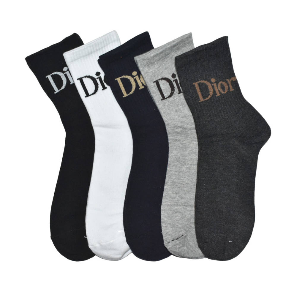Dior Embroidery Premium Luxury Low Anklet Socks-thumb-1