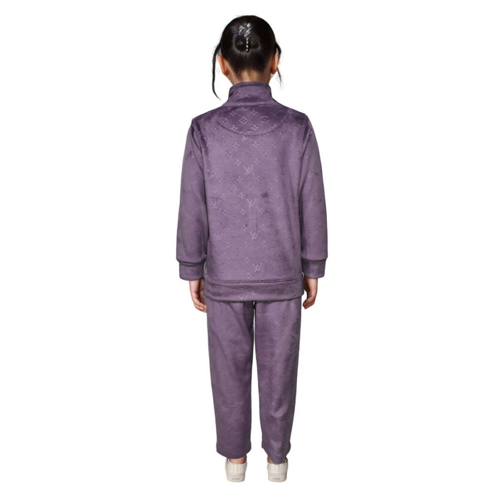 Louis Vuitton Monogram Purple Premium Kids Tracksuit-1