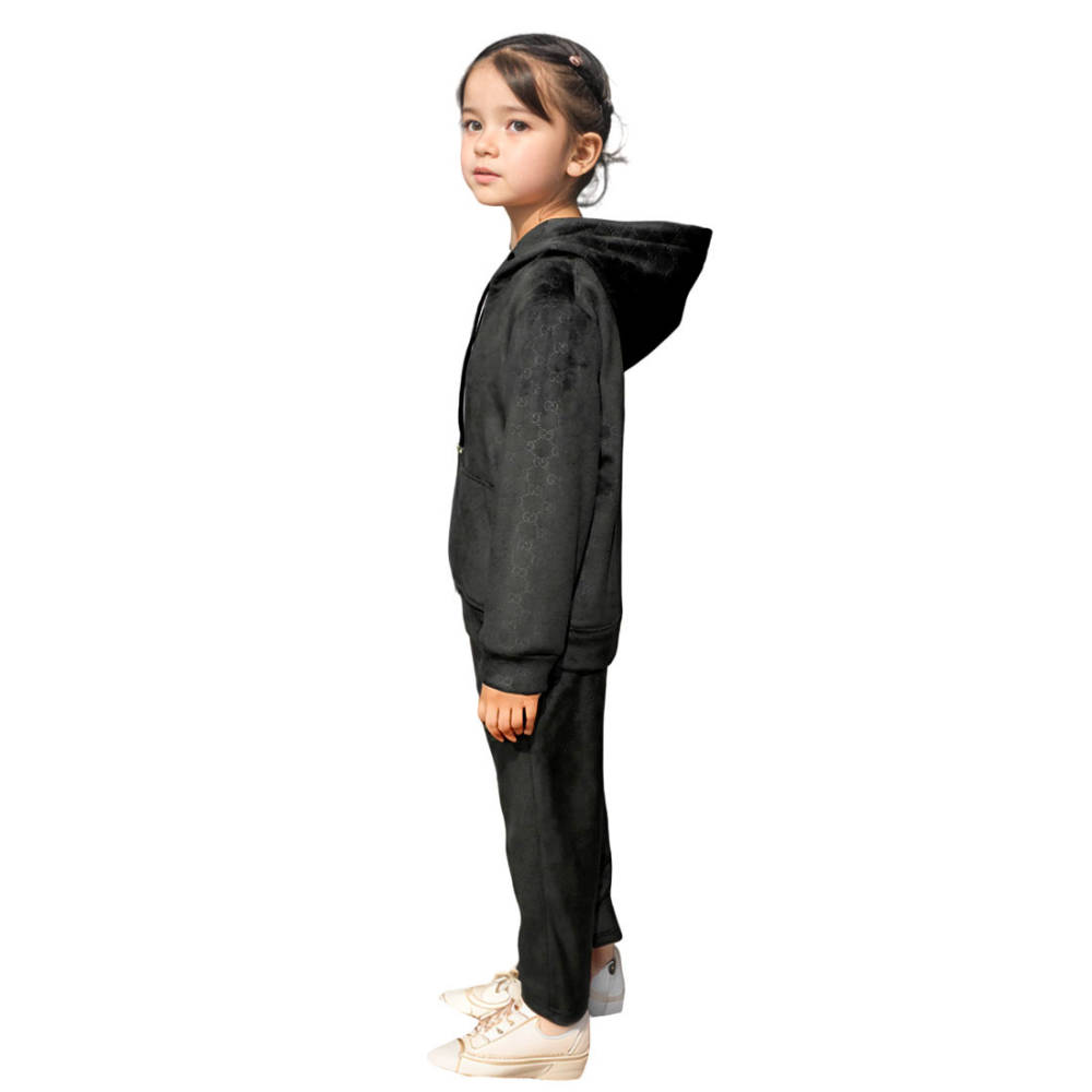 Gucci Dark Grey Premium Quality Kids Tracksuit-thumb-2