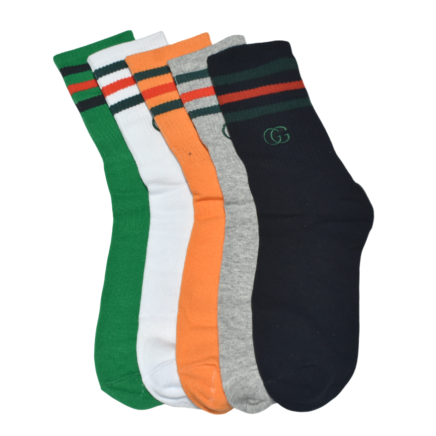 Gucci GG Embroidery Premium Cotton Anklet Socks-1