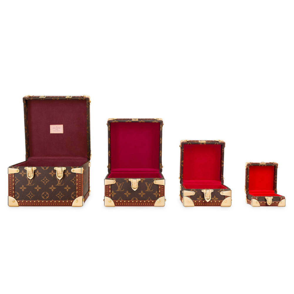 Louis Vuitton Brown Luxury Pyramid Trunk Box-thumb-1