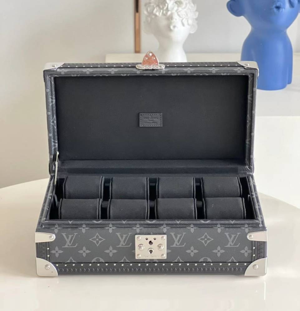 Louis Vuitton Black Luxury 8 Watch Box-3