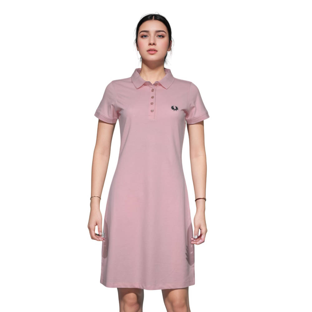 Fred Perry Embroidery Logo Pink Premium Dress-thumb-1