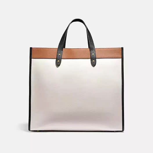 Coach Field 40 In Colorblock With Coach Badge Tote Bag-1