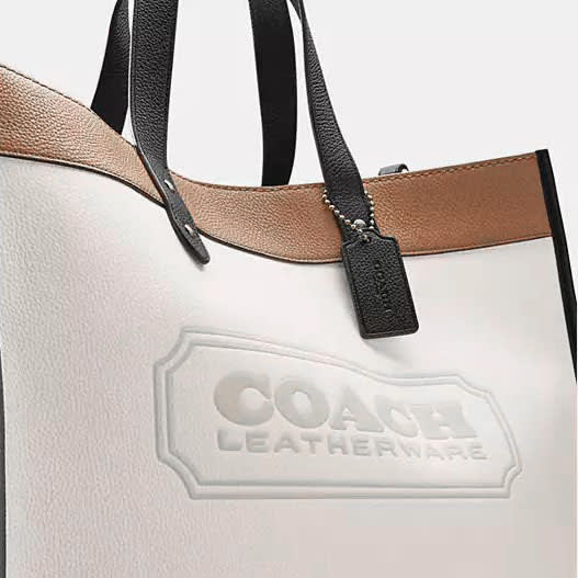 Coach Field 40 In Colorblock With Coach Badge Tote Bag-4