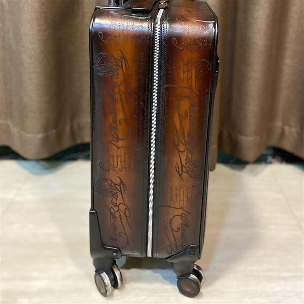 Formula 1005 Toile Marbeuf Rolling Berluti Brown Suitcase-3