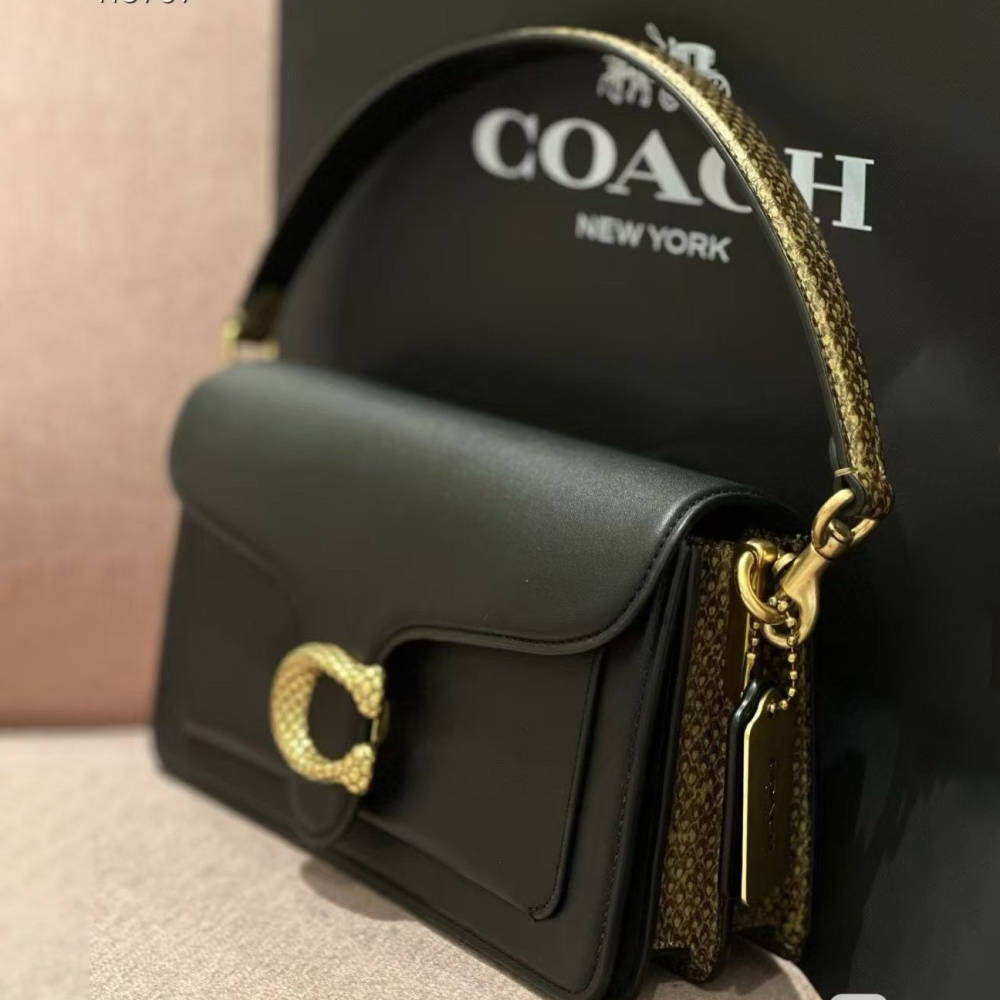 Coach Tabby Chain Clutch Black Shoulder Bag-1
