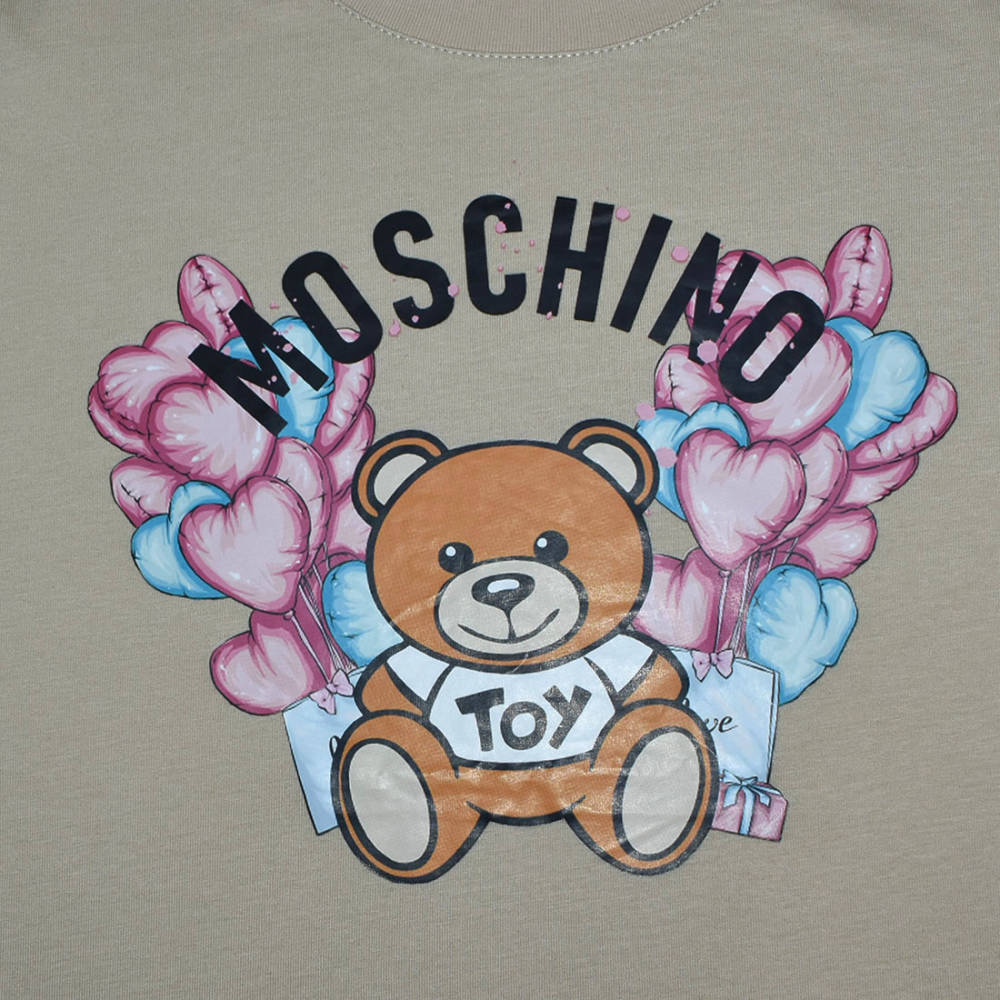 Moschino Cream Premium Quality Women T-shirt-2