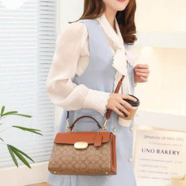 Coach Eliza Top Handle Brown-Premium Handbag-2