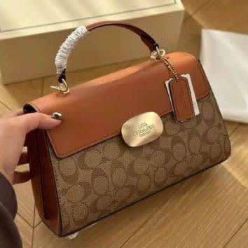 Coach Eliza Top Handle Brown-Premium Handbag-1