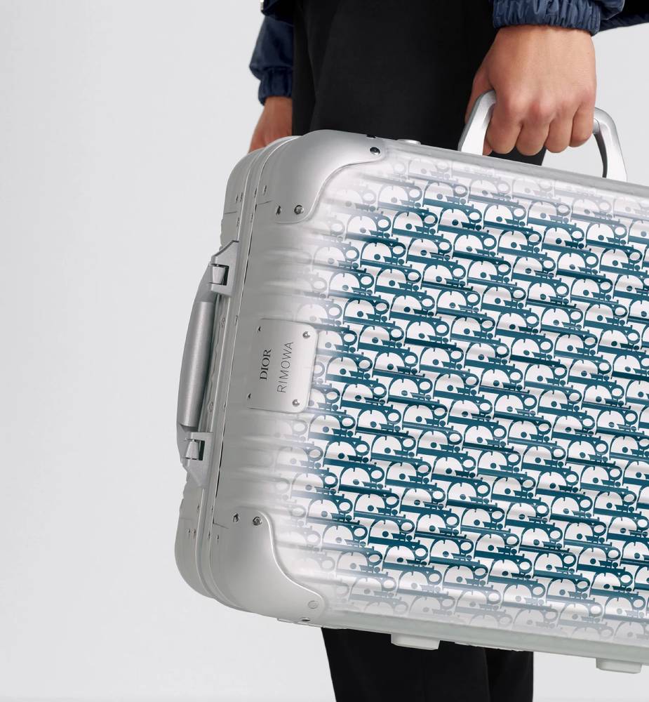 Dior & Rimowa blue Premium Cabin Trolley Bag-3