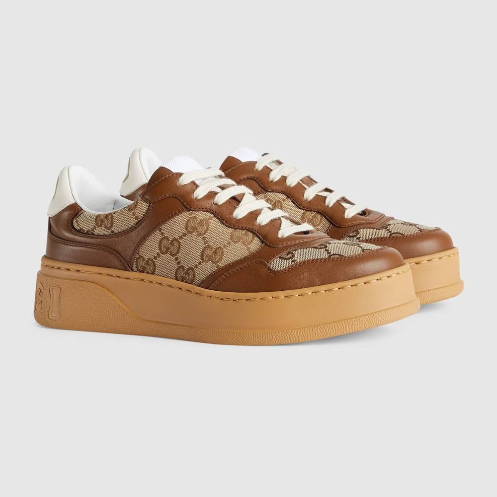 Women's GG Brown Trainer Sneaker-1