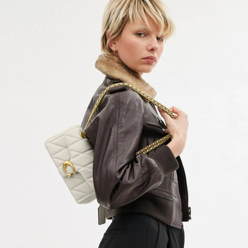 Coach Tabby 26 With Pillow Quilting White Sling Bag-thumb-5