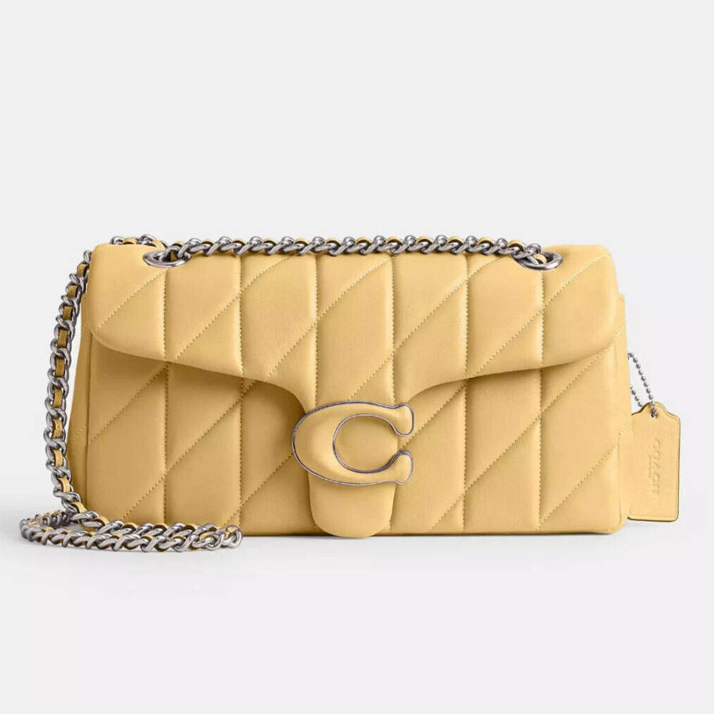 Coach Tabby 26 With Pillow Quilting Yellow Sling Bag-thumb-0